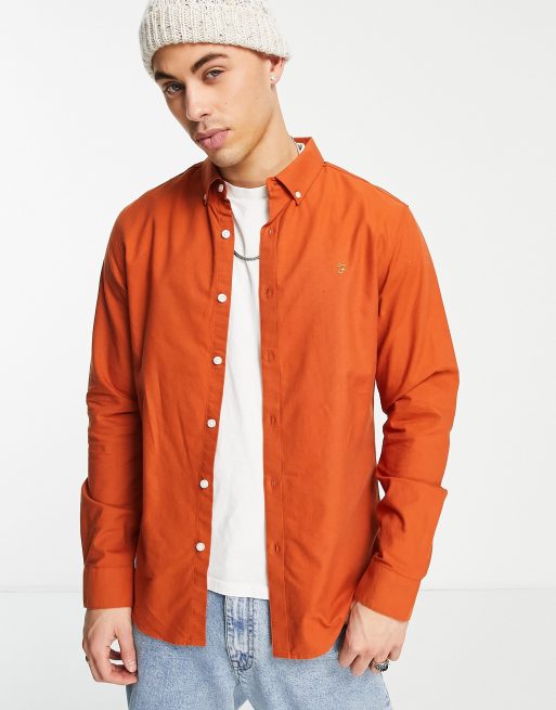 Orange oxford sale shirt