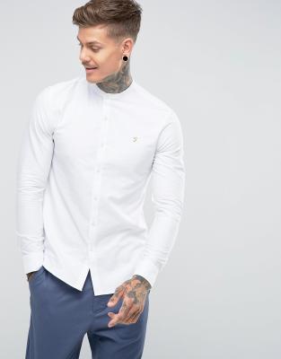 slim fit grandad shirt