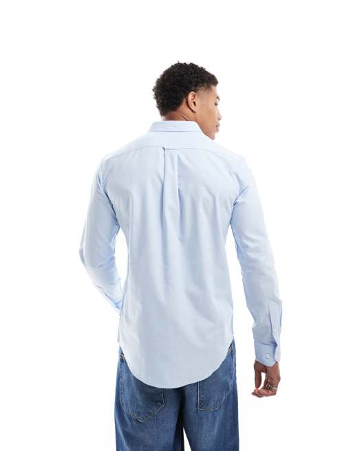 Farah - Brewer - Slim-fit overhemd met lange mouwen in lichtblauw , 4 van 4