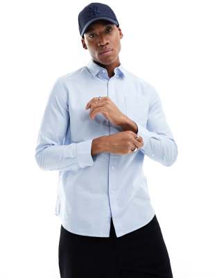 Brewer slim fit relaxed shirt in blue