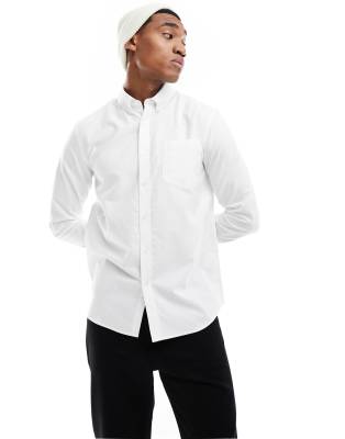 Brewer slim fit relaxed shirt in white