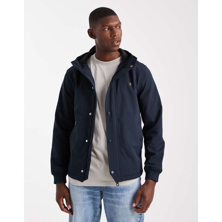 Farah brydon hooded jacket in navy | ASOS