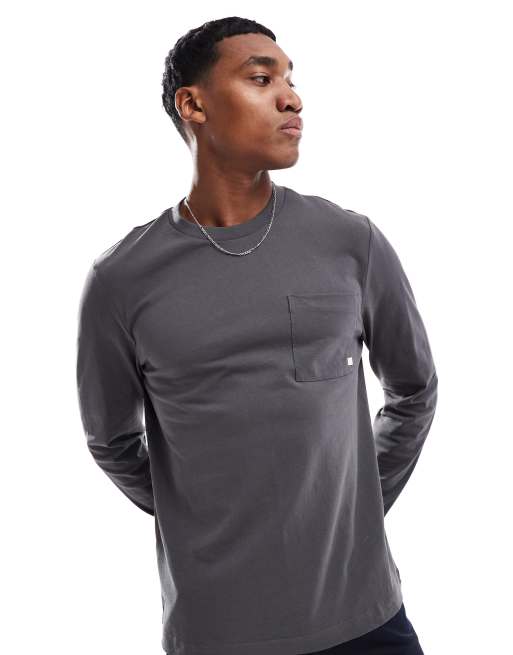 Farah - Burst - T-shirt met lange mouwen in grijs 