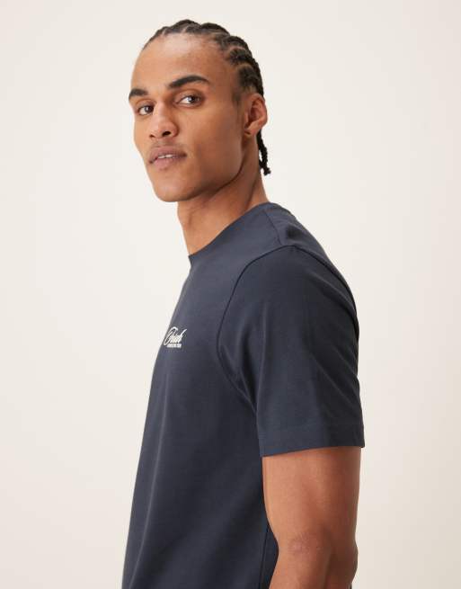 Farah – Byron – Marinblå t-shirt med korta ärmar och tryck baktill, 4 av 5