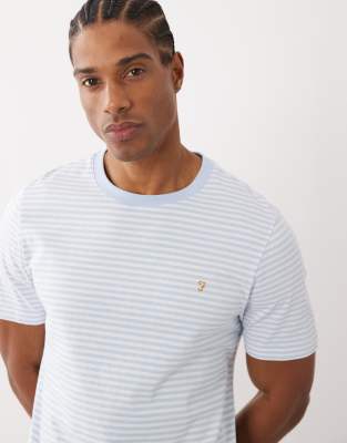 Farah Castle Striped Logo T-shirt In Multi
