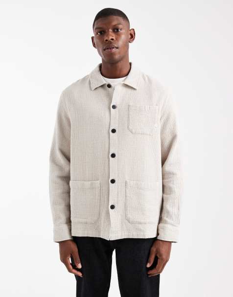 Farah castlefield longsleeve shirt in cream - view 1