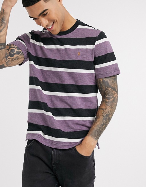 Farah Celtic stripe t-shirt in purple