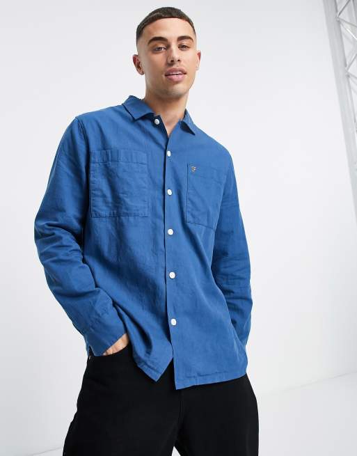 Farah - Chemise manches longues - Bleu