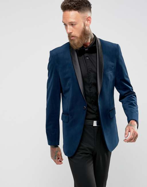 Farah - Chillingworth - Blazer skinny in velluto