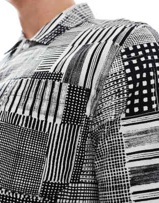 Farah Chiltern Short Sleeve Shirt In Black
