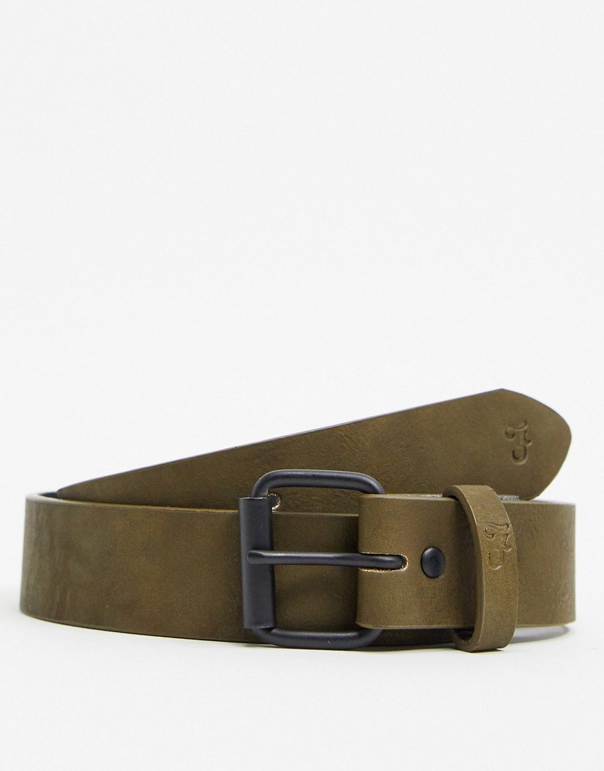 Farah - Cintura da 30 mm con borchie kaki-Verde