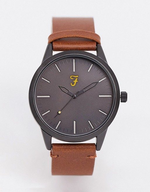 Farah classic leather watch