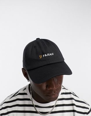 Farah classic logo cap in black