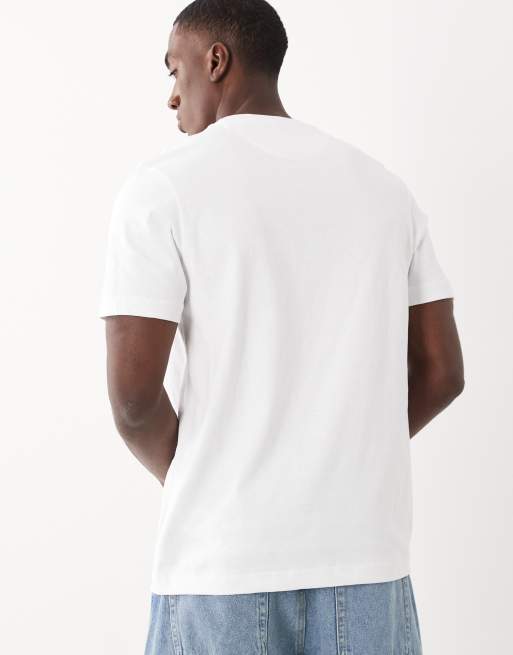 Farah Clissold graphic logo t-shirt in white, 5 of 5