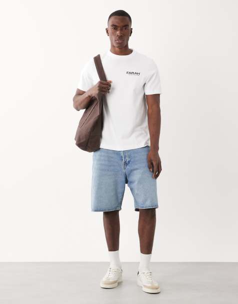 Farah – Clissold – Vit t-shirt med grafisk logga - view 1