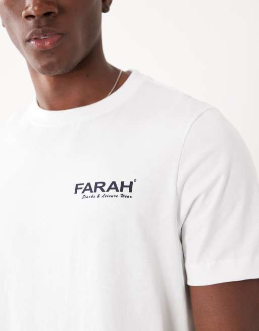 Farah – Clissold – Vit t-shirt med grafisk logga, 3 av 5