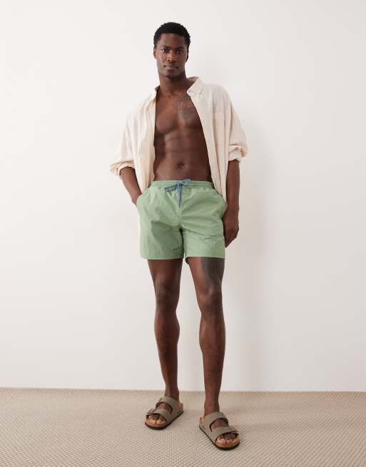 Farah – Colbert – Badeshorts in Grün mit Kordelzug und Logo, 2 von 5