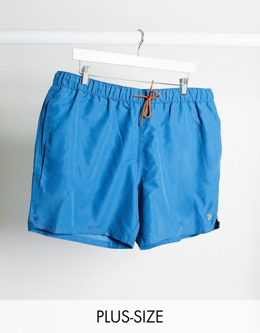 Farah Colbert logo swim shorts in blue