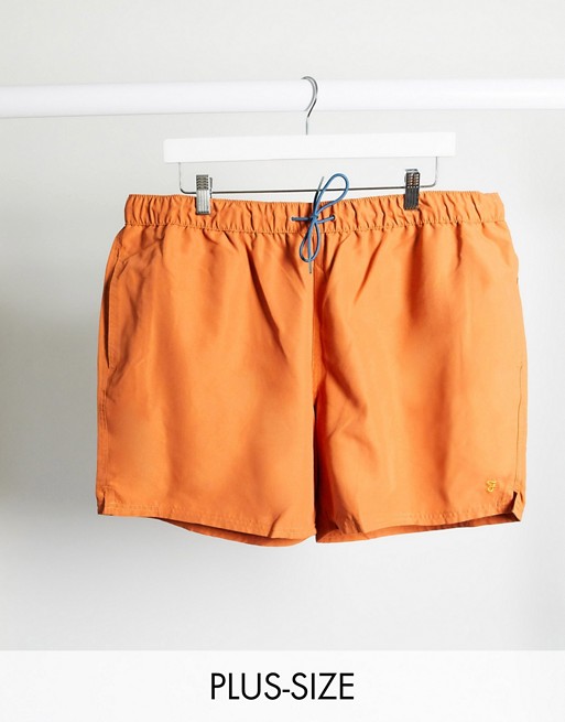 Farah Colbert logo swim shorts in orange