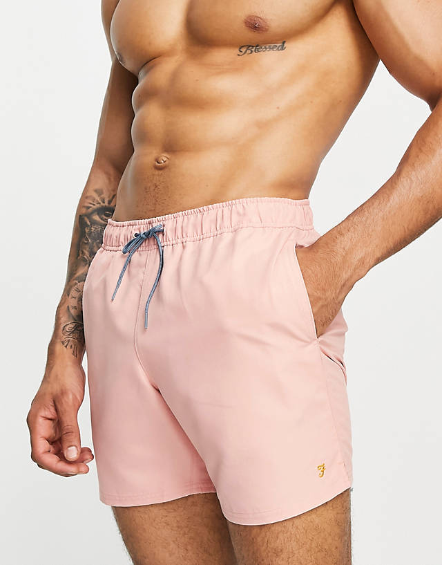 Farah - colbert swim shorts in pink