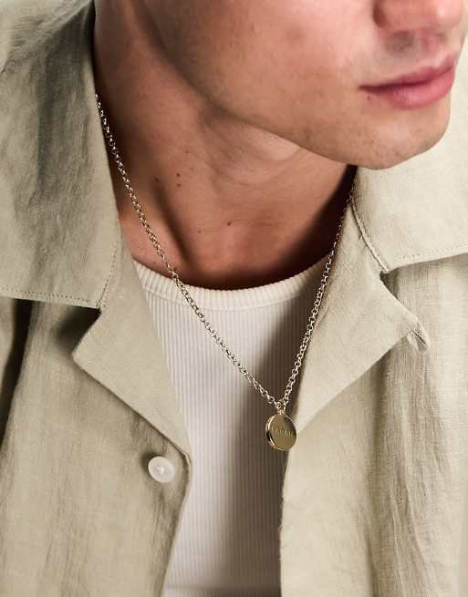Farah - Collana con disco color oro