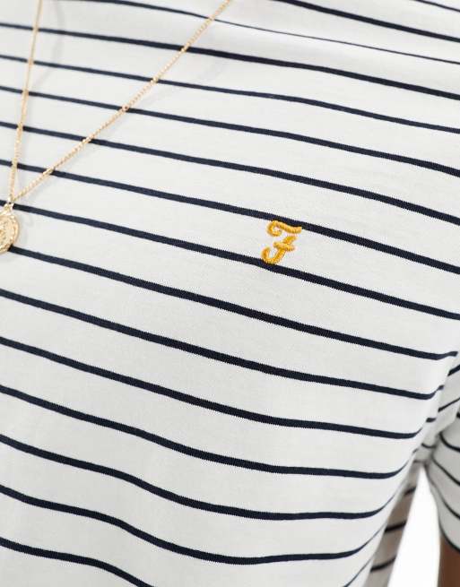 Farah cotton stripe short sleeve t-shirt | ASOS