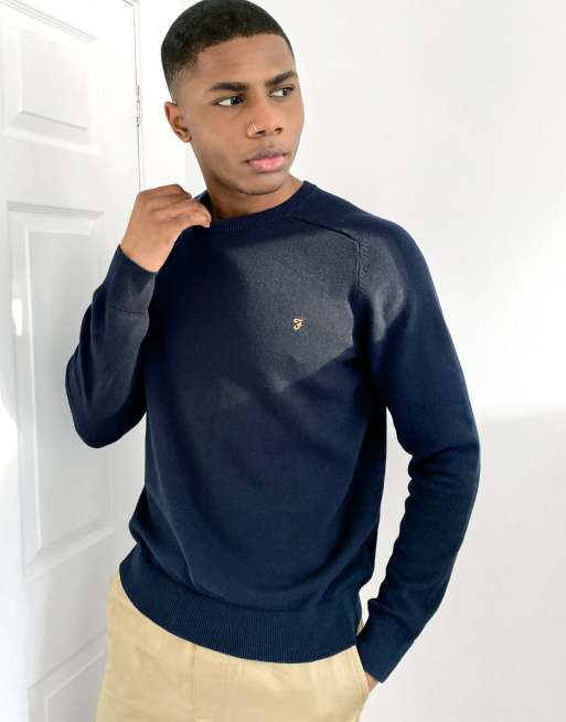 Farah navy outlet jumper