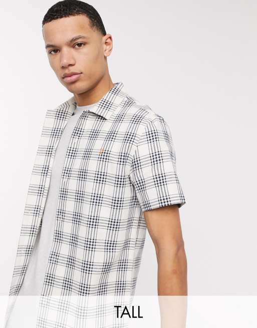 farah white short sleeve shirt