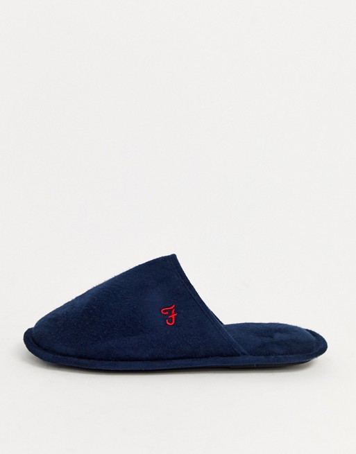 Farah Cullinan mule slippers in blue