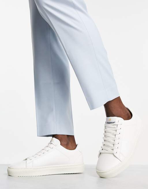 Farah Damon  flatform minimal trainers in white