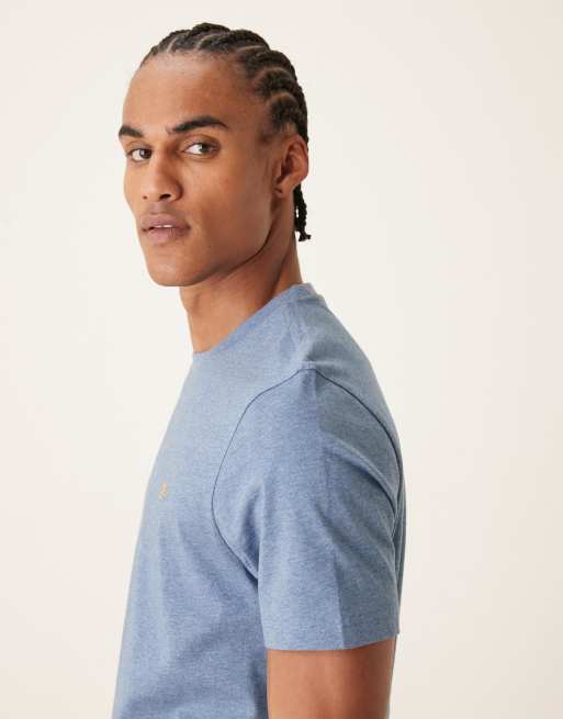 Farah - Danny - Blå kortærmet T-shirt med logo i regular fit, 4 af 5