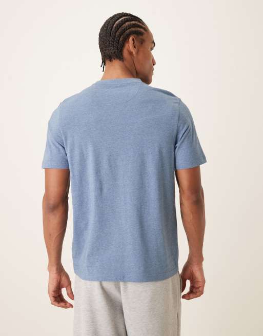 Farah – Danny – Blå t-shirt i regular fit med korta ärmar och logga, 3 av 5