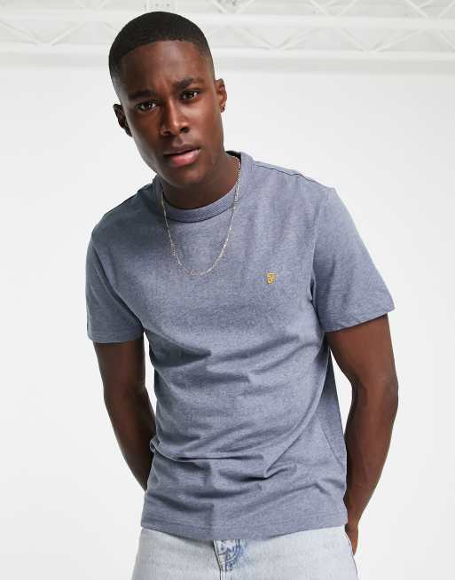 Farah – Danny – Blåmelerad t-shirt