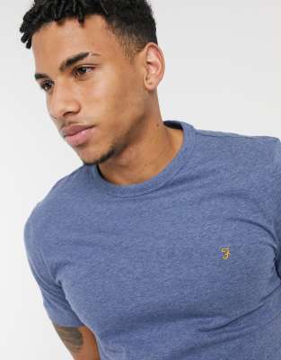 Farah Farah Danny cotton t-shirt in blue - MBLUE