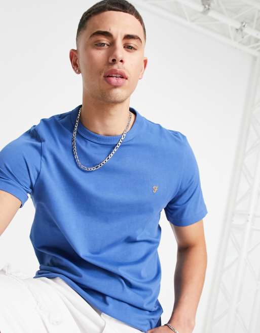 Farah Danny cotton t-shirt in blue