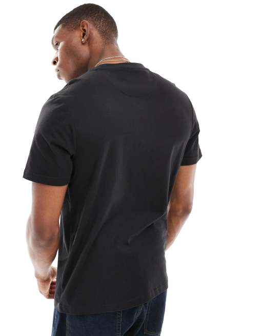 Farah – Danny – Czarny bawełniany T-shirt – BLACK, 2 z 4