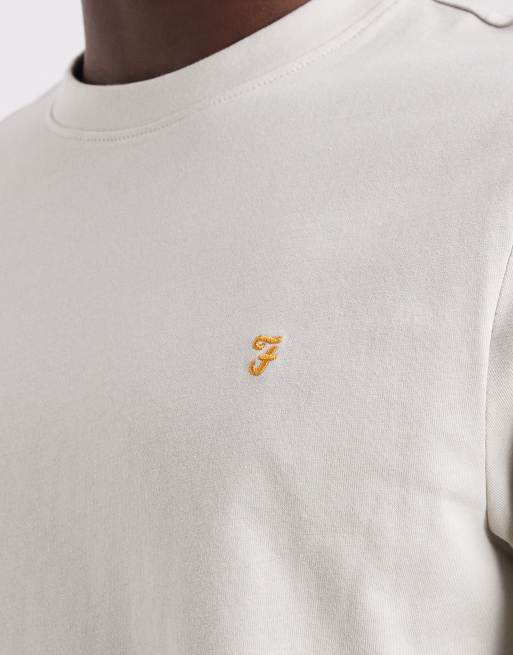 Farah – Danny – Gräddvit t-shirt i regular fit, 5 av 5