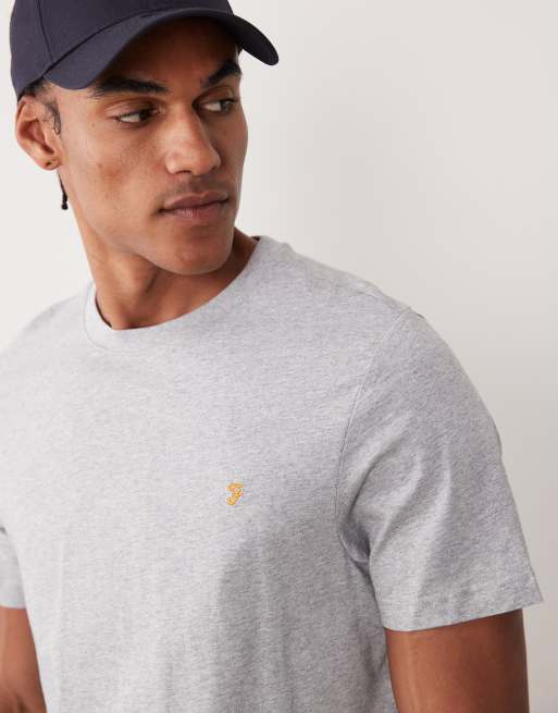 Farah – Danny – Gråmelerad t-shirt i bomull, 3 av 5