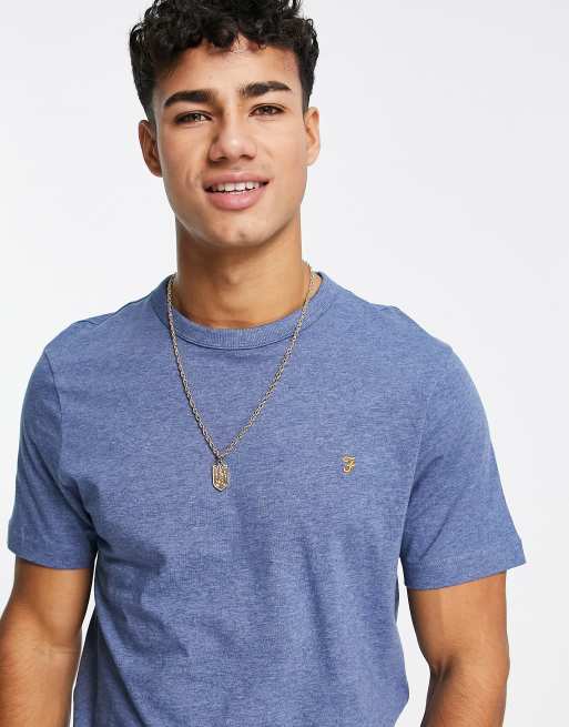 Farah Danny green t-shirt in blue - MBLUE | ASOS