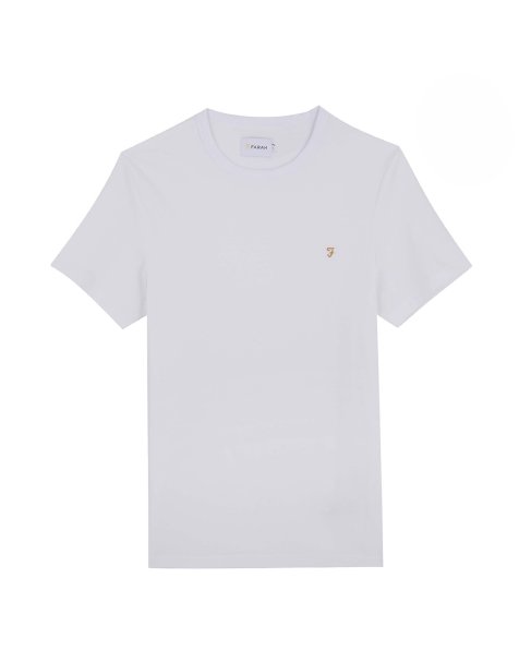 Farah - Danny - Hvid T-shirt i bomuld - view 1