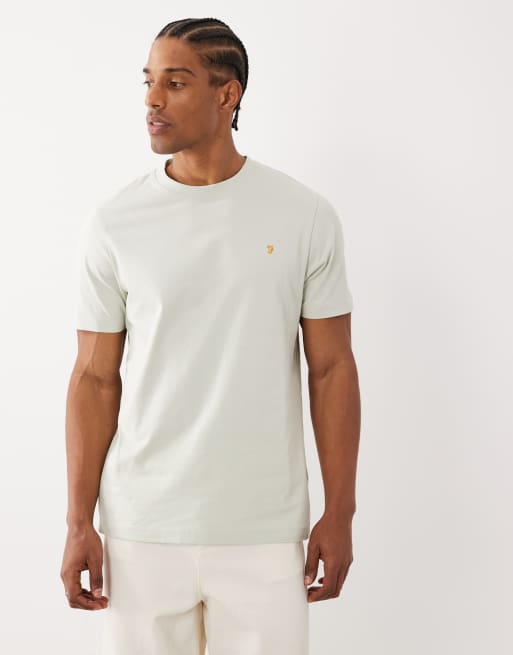 Farah – Danny – Jasnozielony T-shirt o regularnym kroju z logo, 3 z 5
