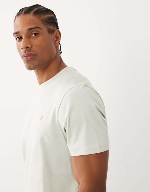 Farah – Danny – Jasnozielony T-shirt o regularnym kroju z logo, 4 z 5