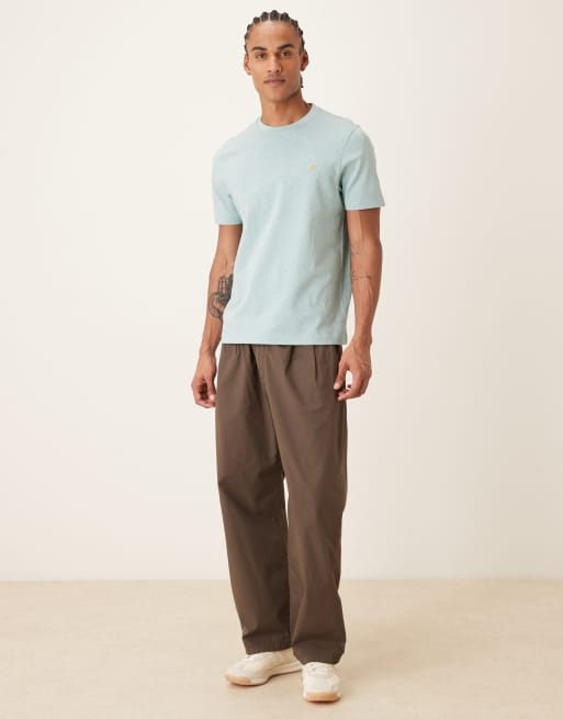 Farah – Danny – Kurzärmliges Regular-Fit-T-Shirt in Blassgrün mit Logo, 2 von 5