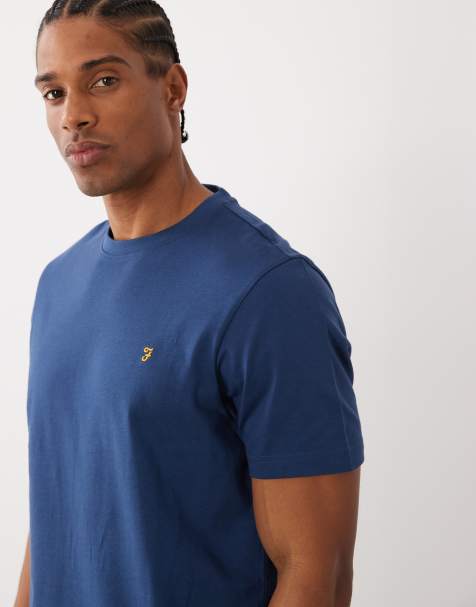 Farah – Danny – Mörkblå t-shirt i regular fit med logga - view 1