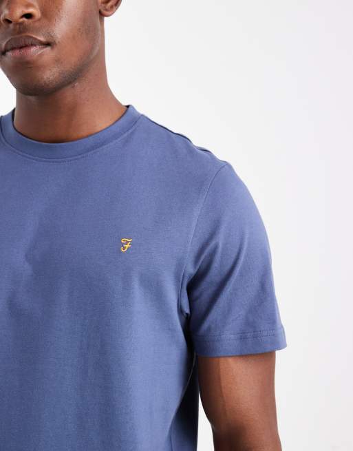 Farah – Danny – Niebieski T-shirt o regularnym kroju, 5 z 5