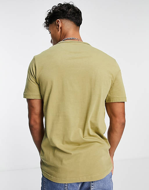 Men Farah Danny organic cotton t-shirt in green 