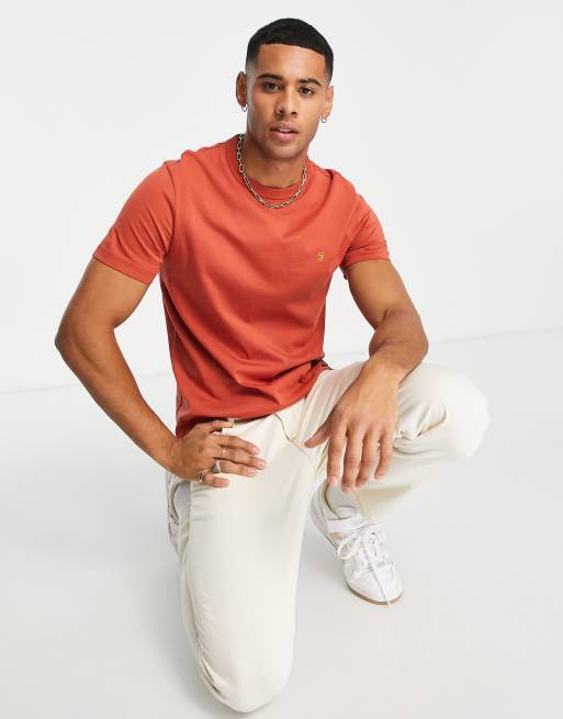 Farah – Danny – Pomarańczowy T-shirt