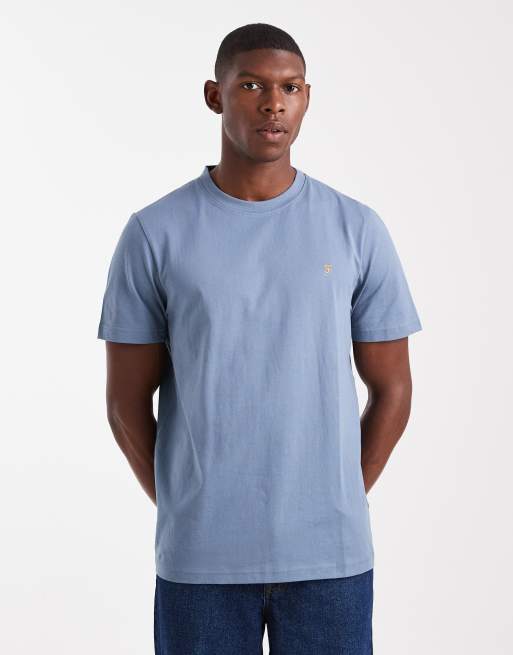 Farah danny regualr short sleeve t-shirt in light blue