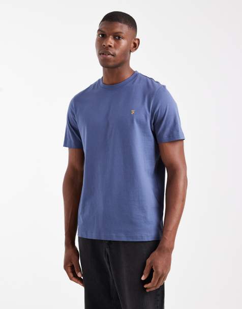 Farah danny regular fit t-shirt in blue - view 1
