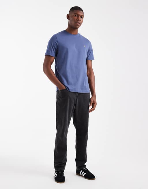 Farah danny regular fit t-shirt in blue, 2 of 5